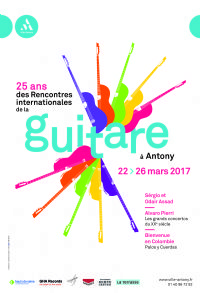 Rencontres internationales de la guitare à Antony. Du 22 au 26 mars 2017 à ANTONY. Hauts-de-Seine.  19H00